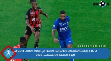 مالكوم يتصدر التقييمات ونونيز بين الأسوأ في مباراة الهلال والرياض اليوم الجمعة 29 أغسطس 2025
